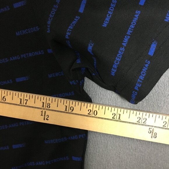PUMA MAPF1 AOP Mens Medium Polo Shirt Short Sleeve Black Mercedes Benz Print NWT - Picture 14 of 16